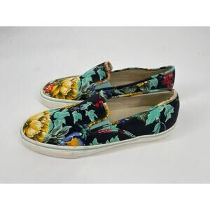 Polo Ralph Lauren Mytton Shoes Floral Canvas Slip On Sneakers Navy‎ Size 11 Pony